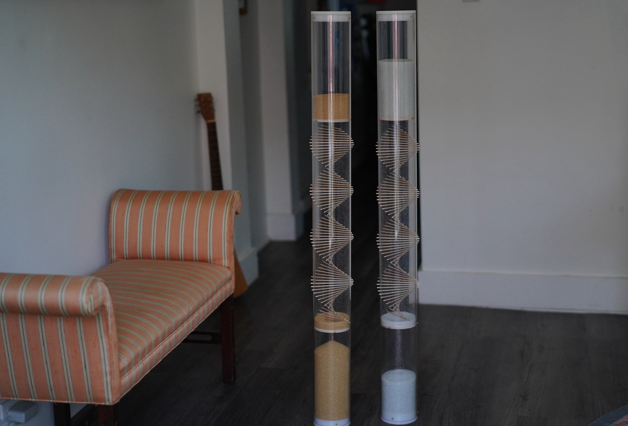 At about 20 minutes, xl rainsticks are our longest lasting!