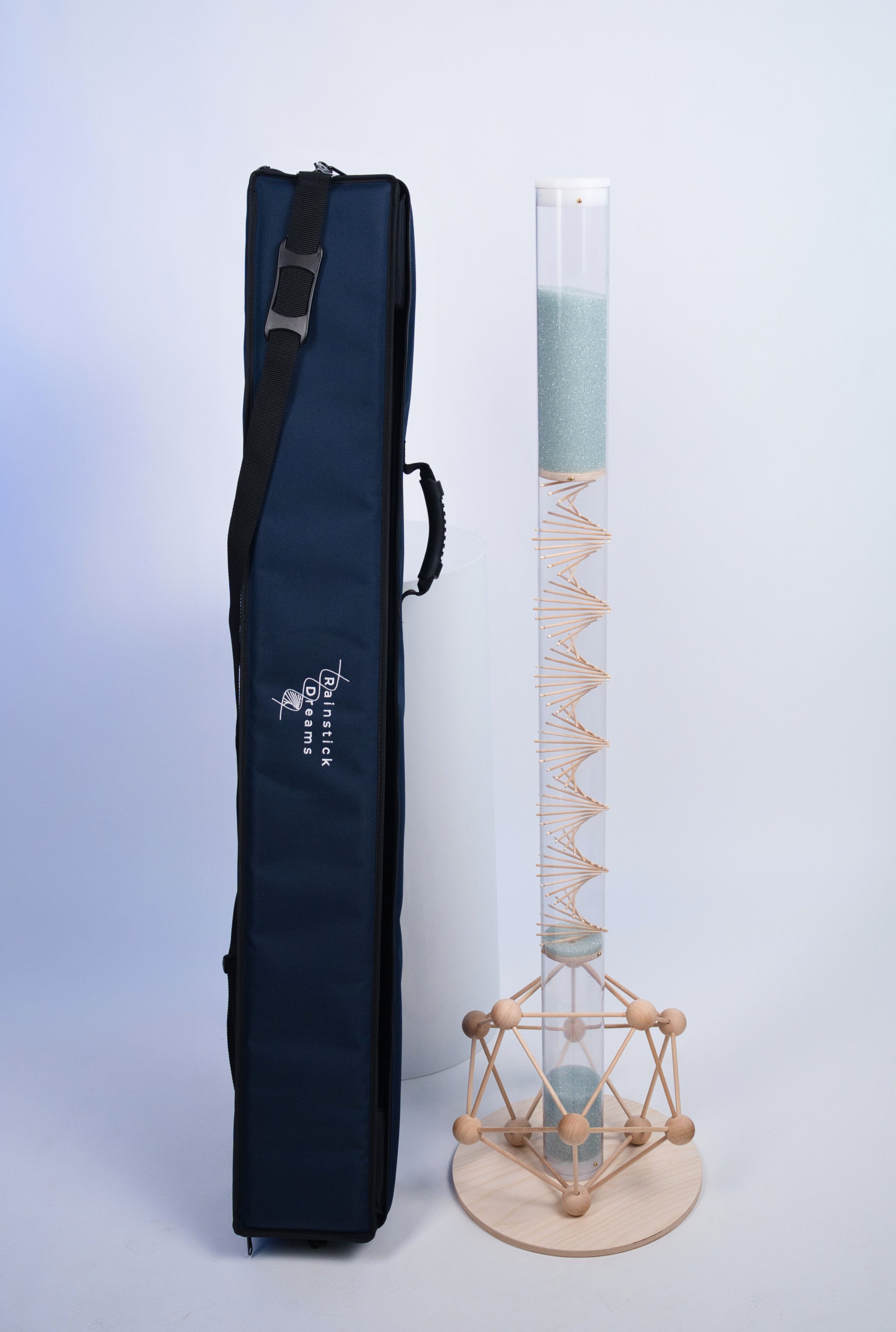 Large Glass Microbeads Complete Bundle – Rainstick, Stand & Carrying Case