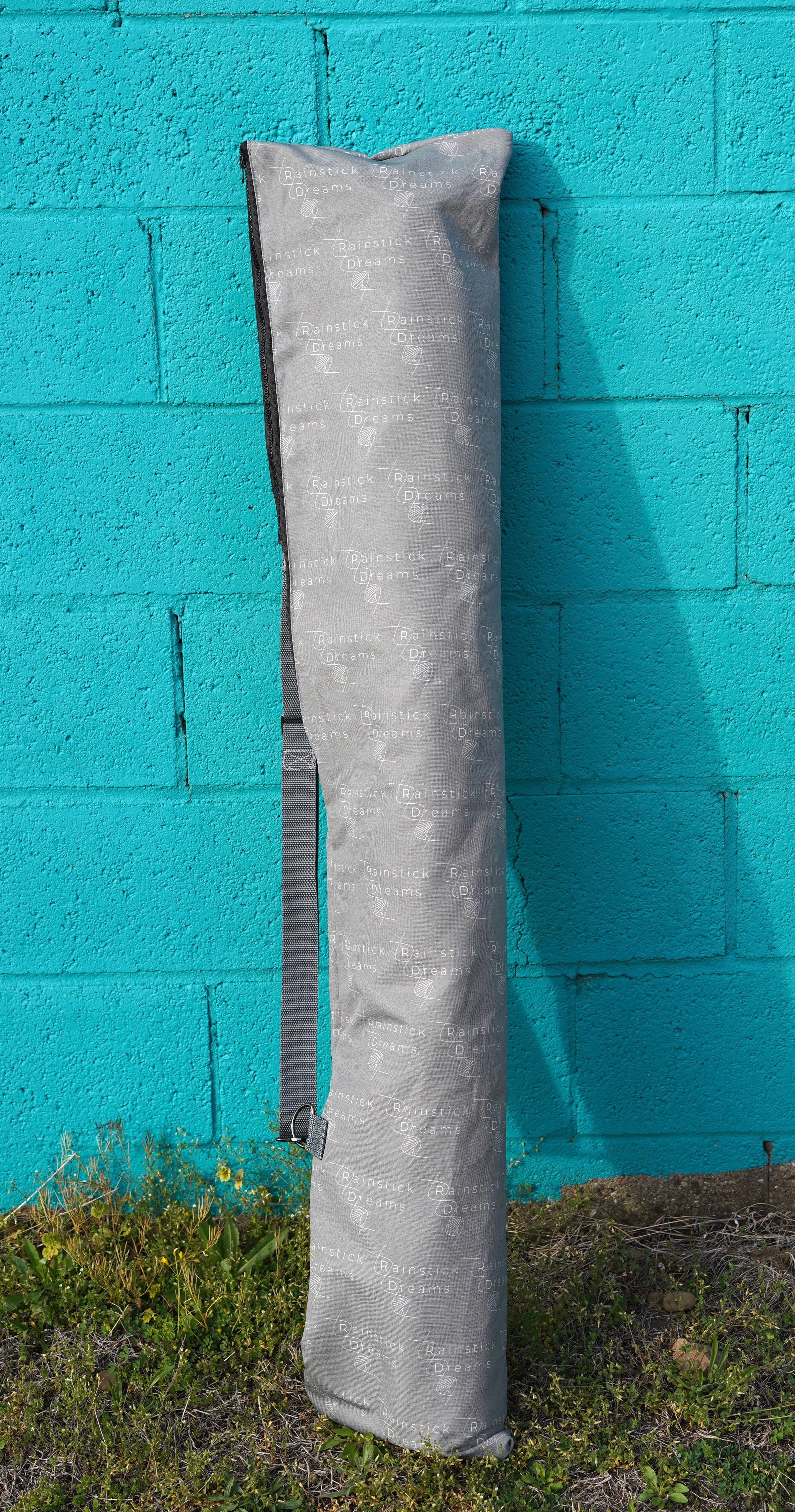 XL Carrying Bag by Rainstick Dreams for your XL Amaranth or Microbeads spiral sounds rain stick. Double lined with an adjustable strap to take your sound bath meditation sleep aid rainstick anywhere!