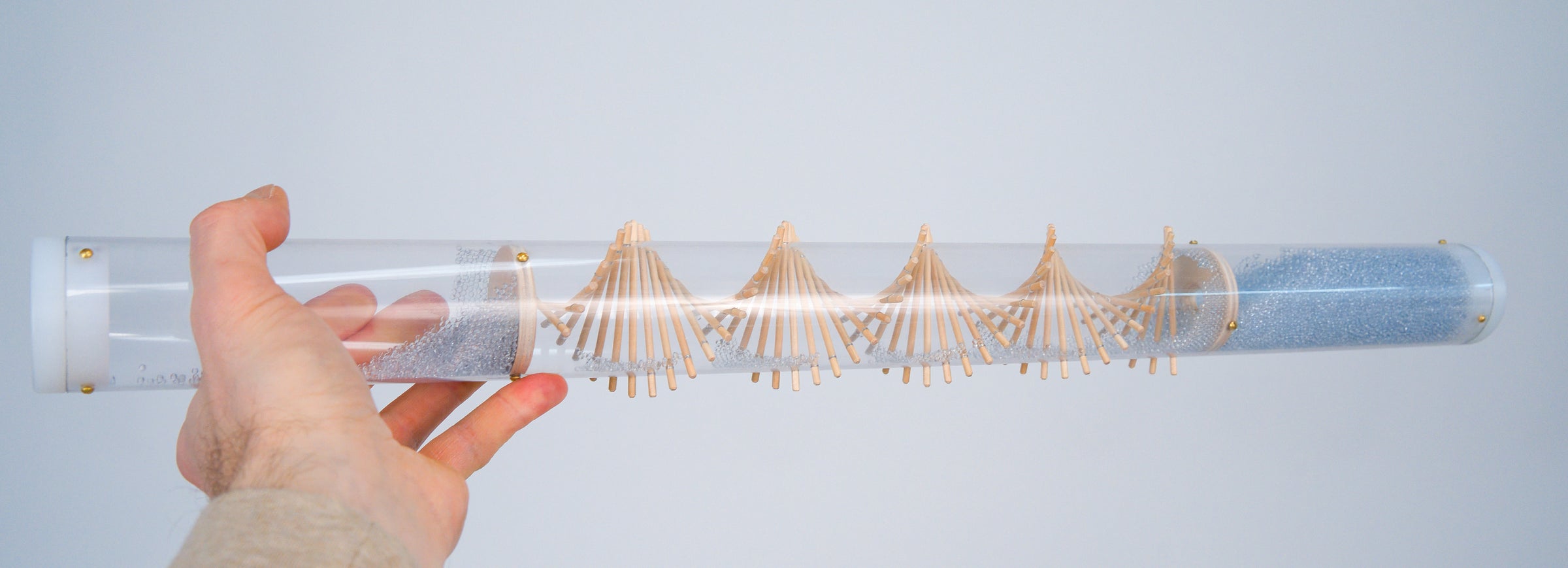 Small Spiral Sounds Rainstick – Crystalline Beads – Loud Rain Sound