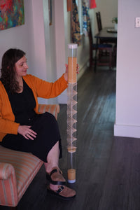 Large 10 minute Spiral Sounds® Rainstick – Gentle Amaranth