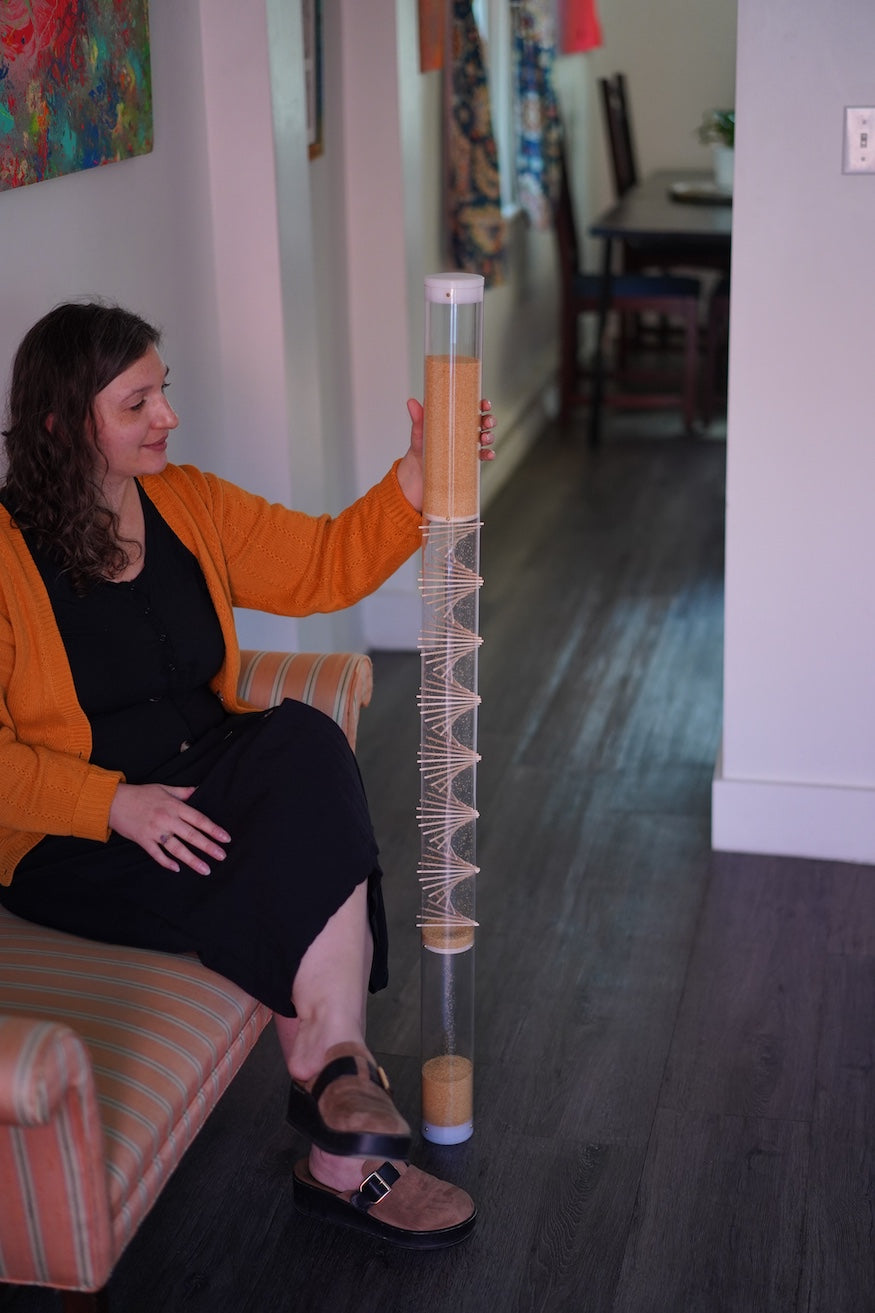 Large 10 minute Spiral Sounds® Rainstick – Gentle Amaranth