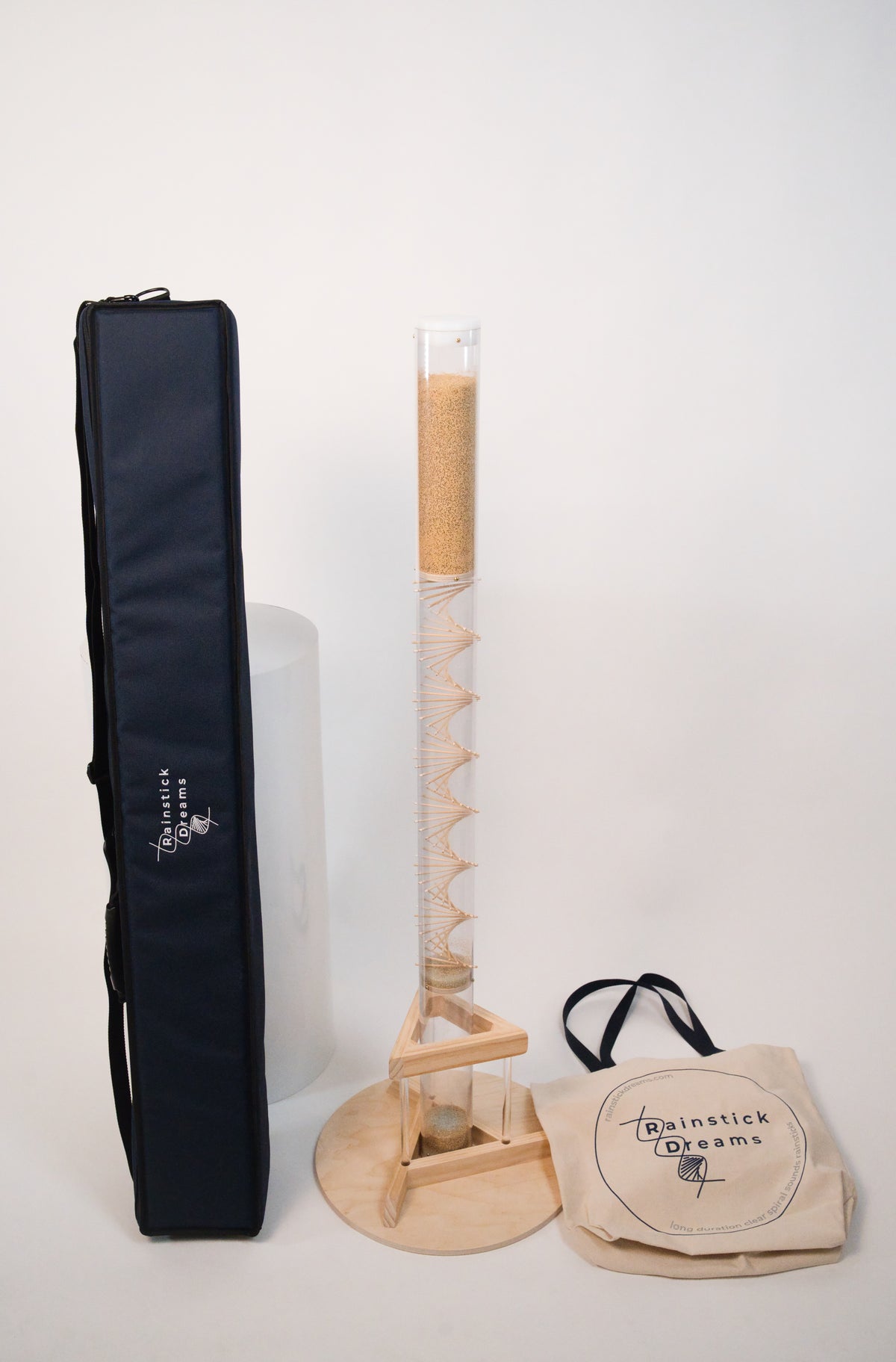 Large Golden Hour Complete Bundle – Rainstick, Stand & Carrying Case