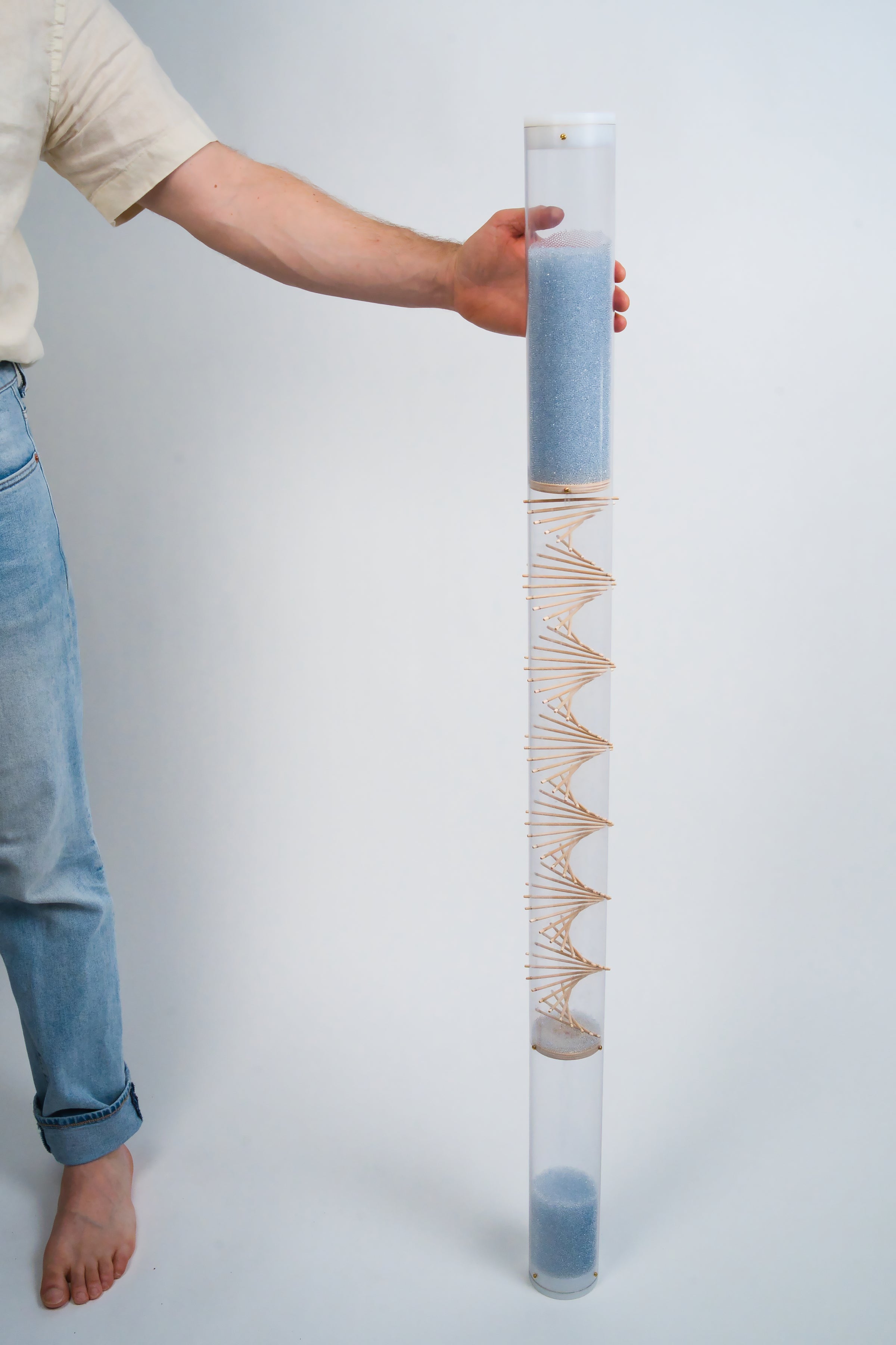 Large Spiral Sounds Rainstick – Crystalline Beads – Loud Rain Sound