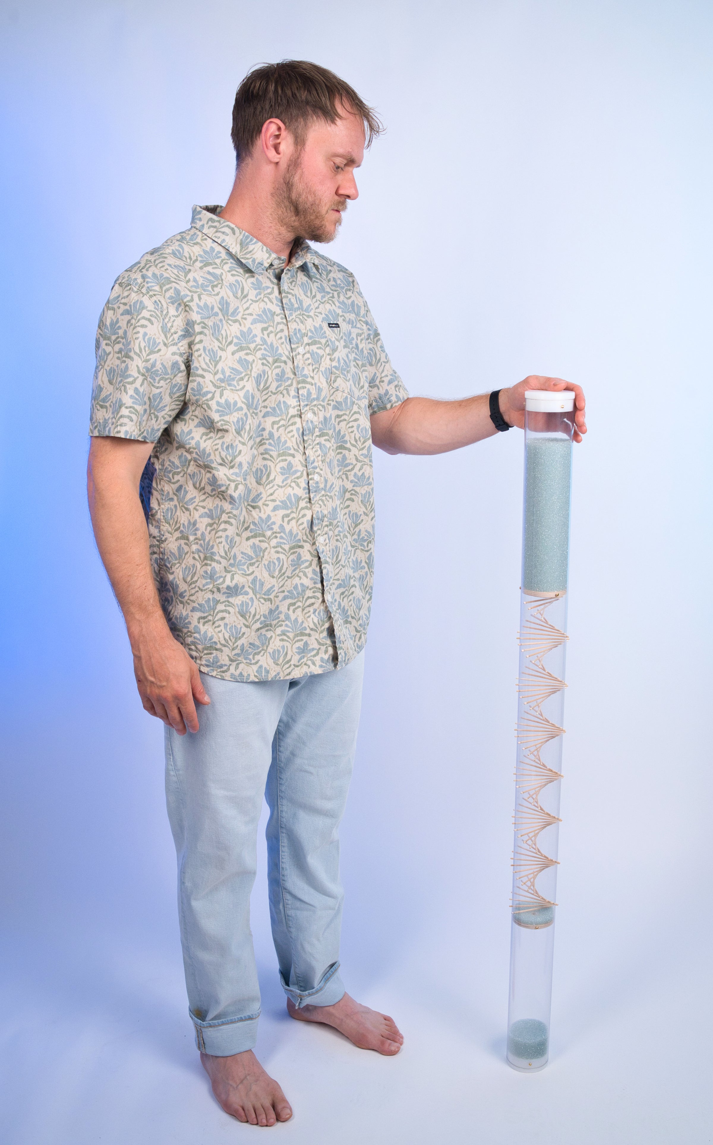 Large 10 minute Spiral Sounds® Rainstick – Mid-level Glass Microbeads