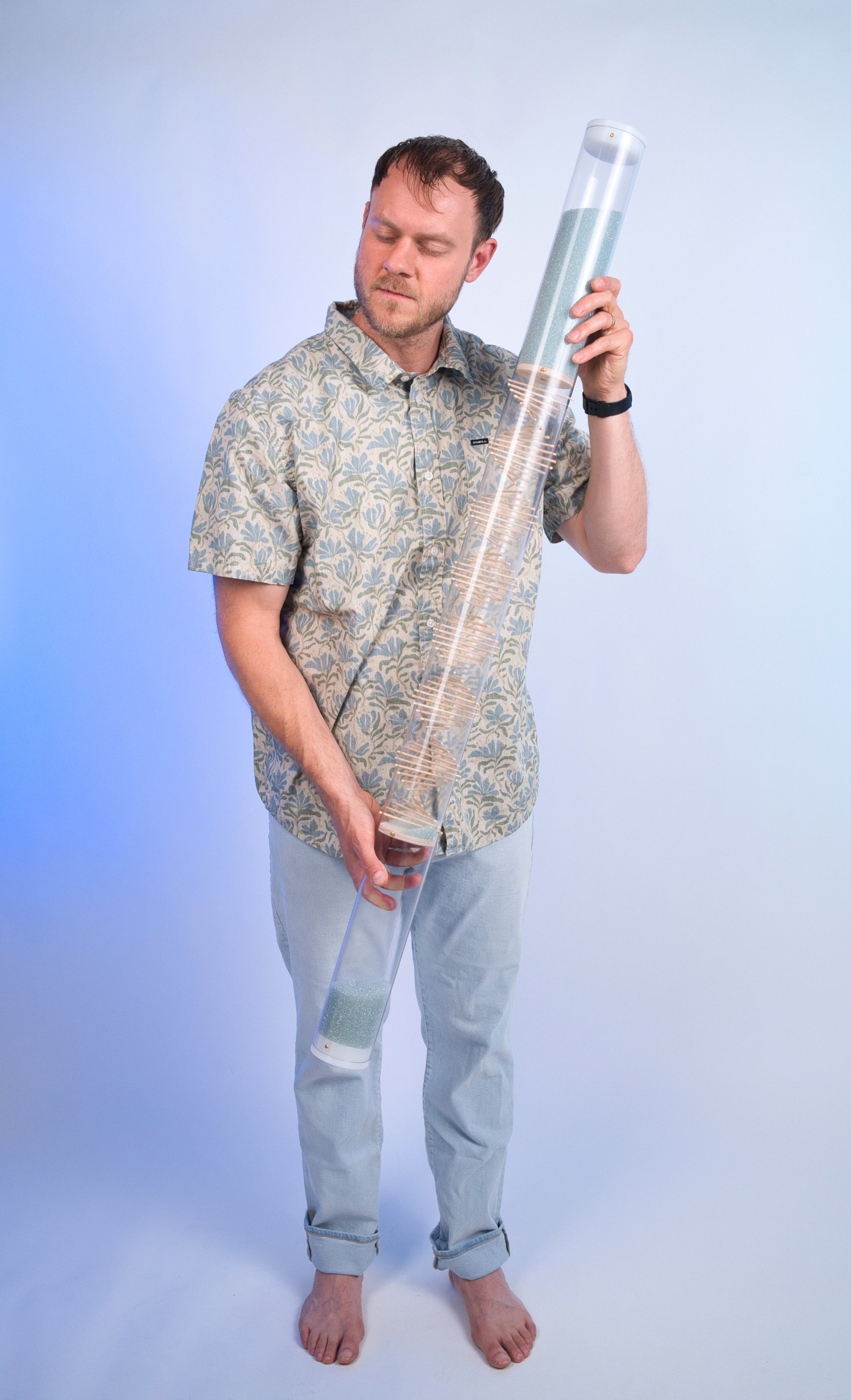 Large 10 minute Spiral Sounds® Rainstick – Mid-level Glass Microbeads