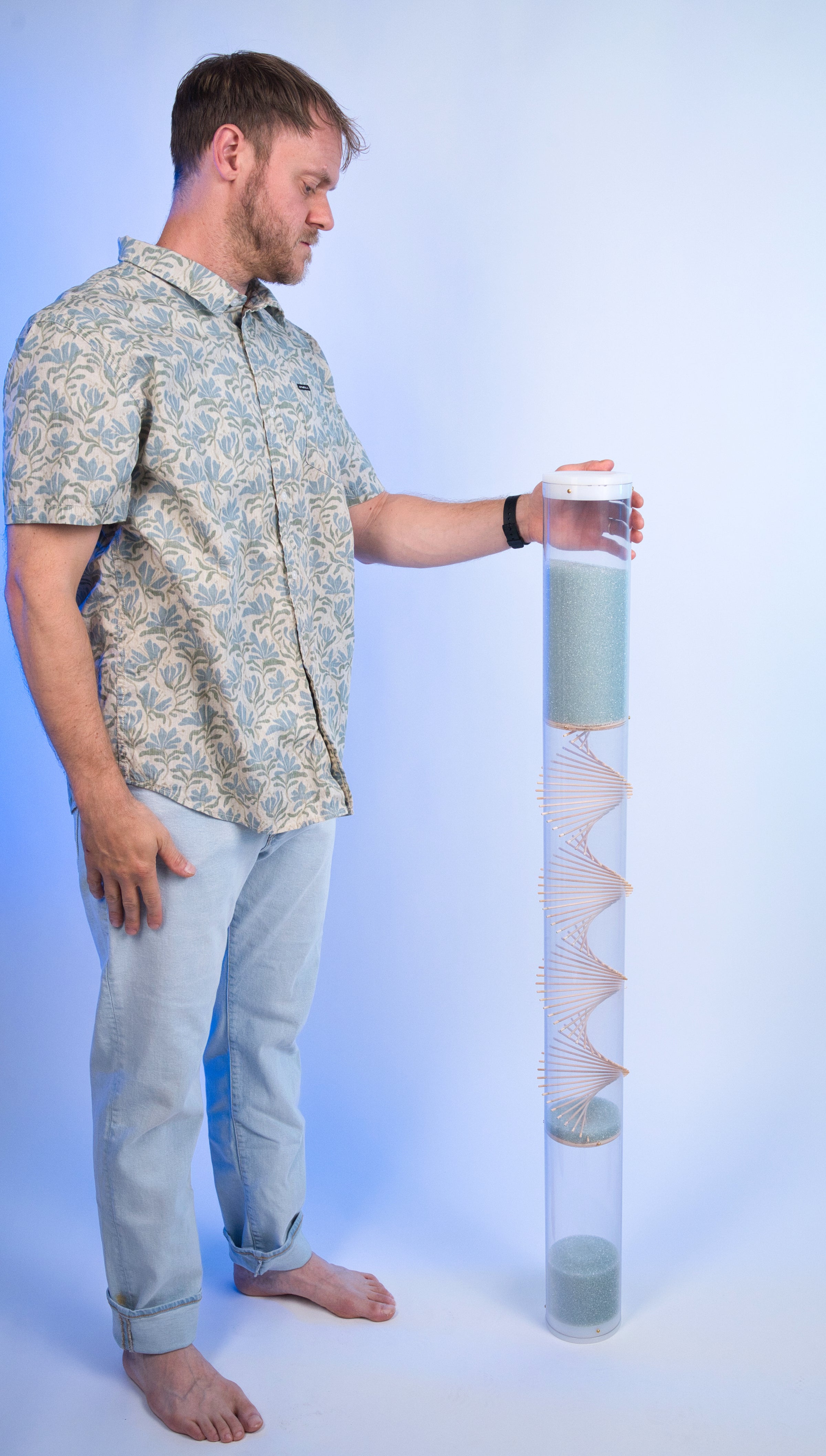 Extra Large 20 minute Spiral Sounds® Rainstick – Mid-level Glass Microbeads