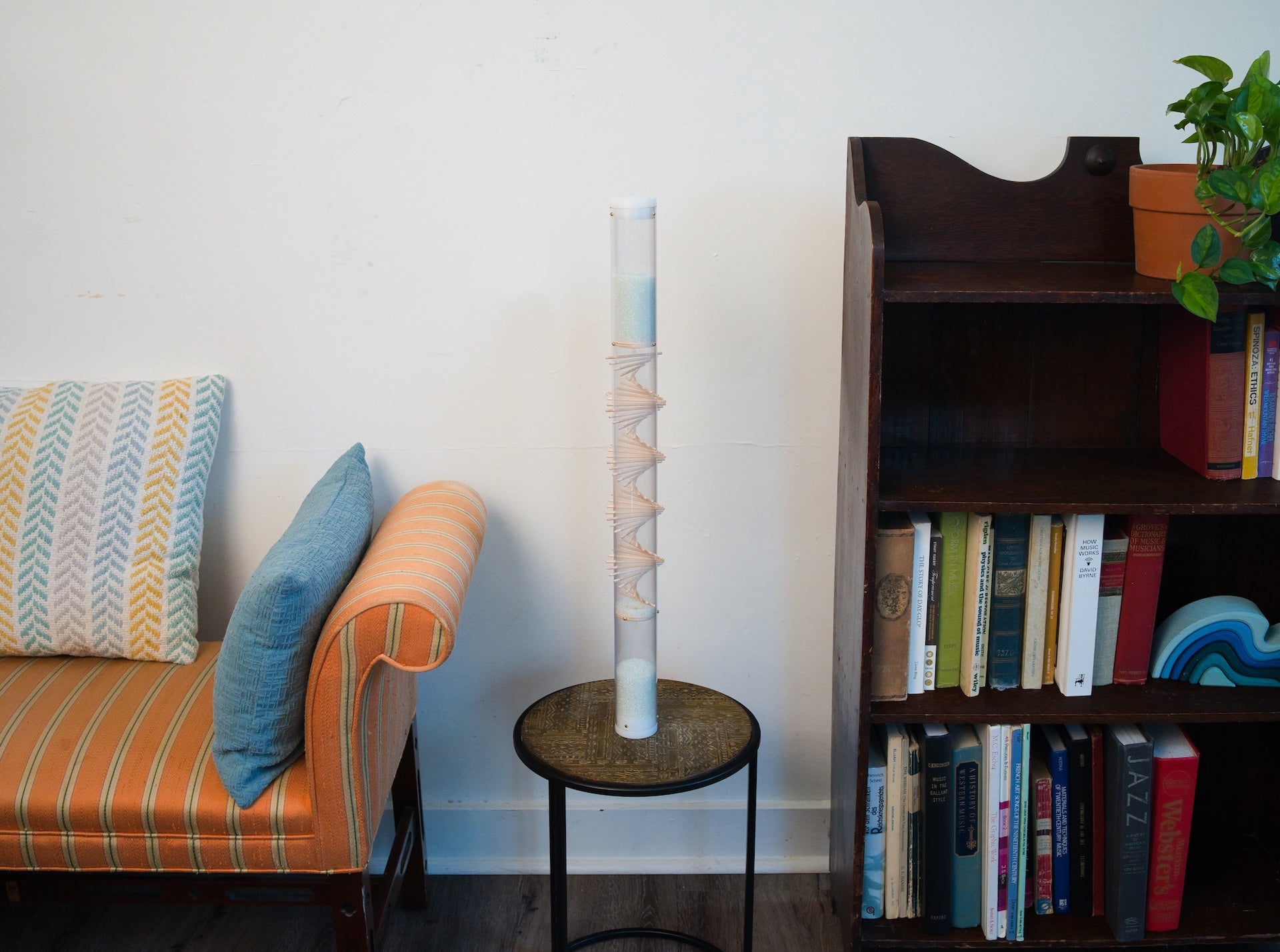 Small 1.5 minute Spiral Sounds® Rainstick – Mid-level Glass Microbeads