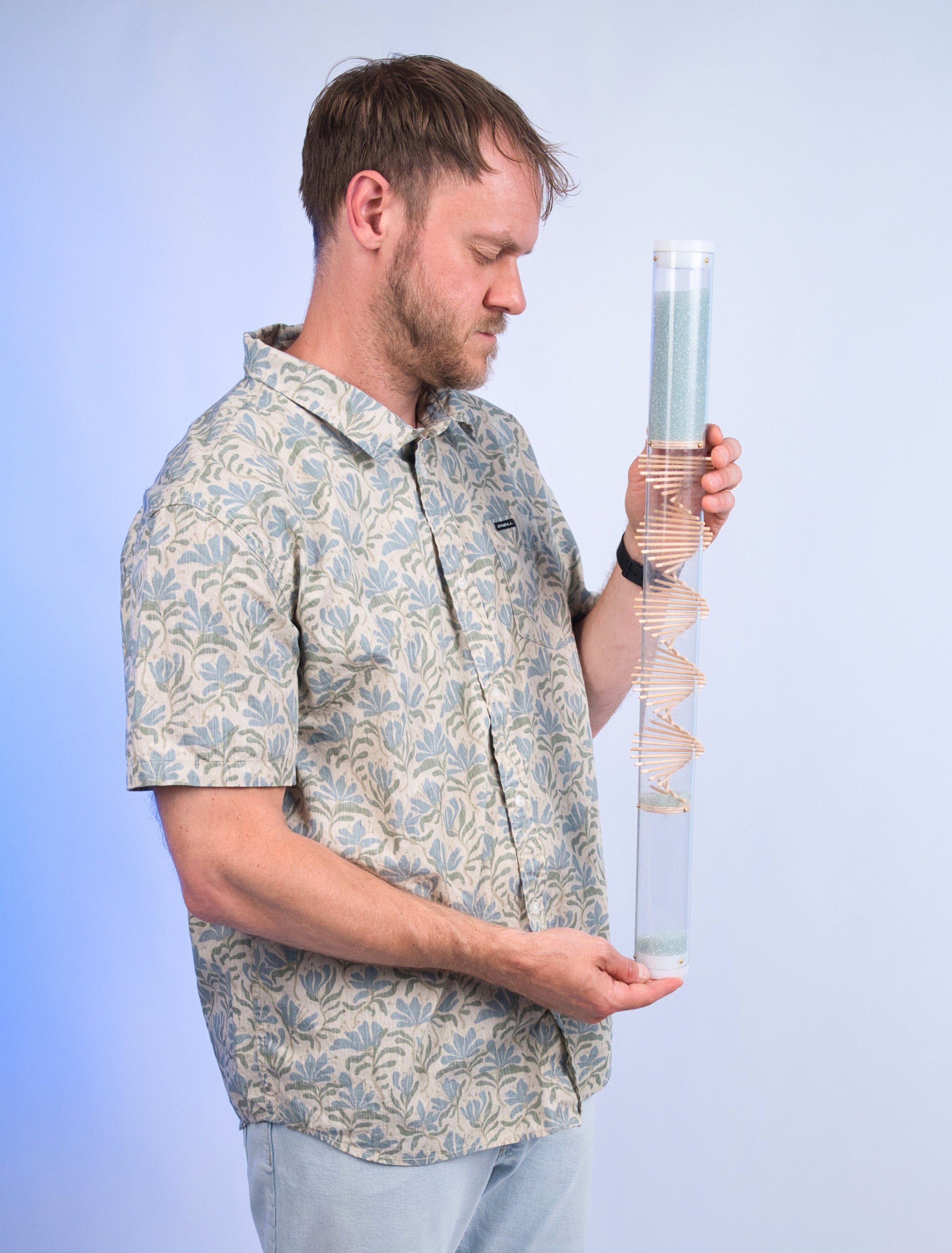 Small 1.5 minute Spiral Sounds® Rainstick – Mid-level Glass Microbeads
