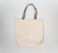 RD Shimmering Logo Tote – Metallic Silver on Canvas