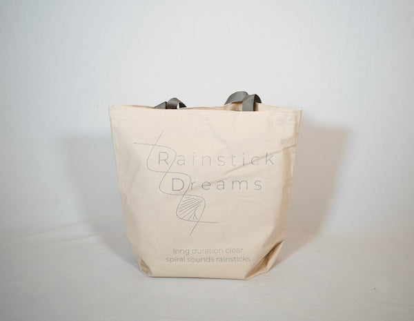 RD Shimmering Logo Tote – Metallic Silver on Canvas