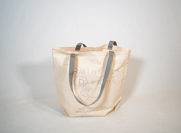 RD Shimmering Logo Tote – Metallic Silver on Canvas