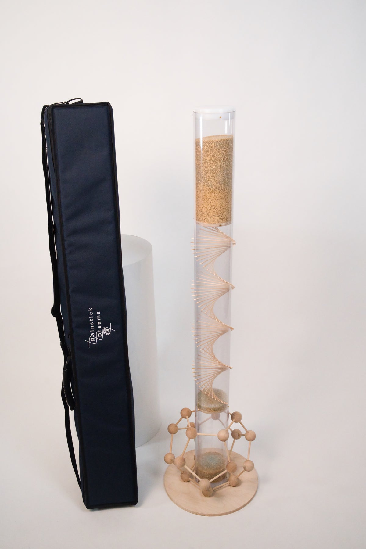 Extra Large Golden Hour Complete Bundle – Rainstick, Stand & Carrying Case