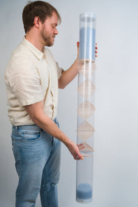 Extra Large Spiral Sounds Rainstick – Crystalline Beads – Loud Rain Sound