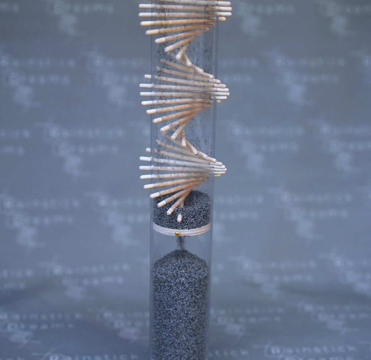 softest sounding quiet small poppy seed spiral sounds rain stick by Rainstick Dreams. 2 minutes relax rain sound soft calming sound