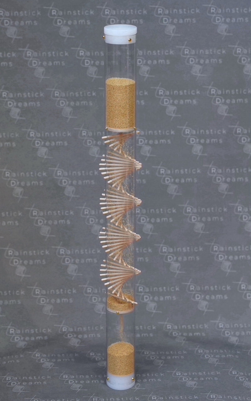 small amaranth spiral sounds rainstick 2 minute timeout of peaceful rain sound for your desk, tabletop, or mantle